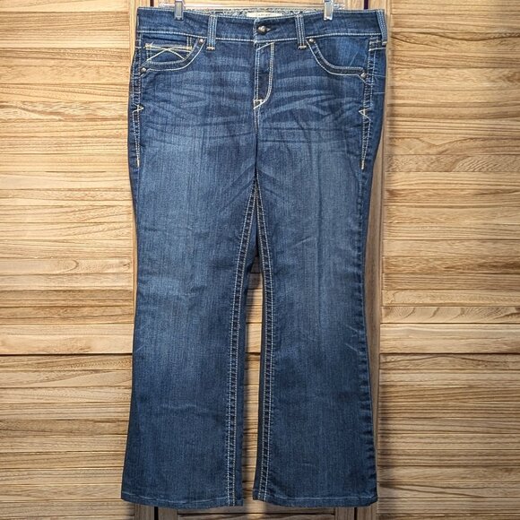 Ariat REAL Mid-Rise Boot Jeans Size 33R - Picture 2 of 15